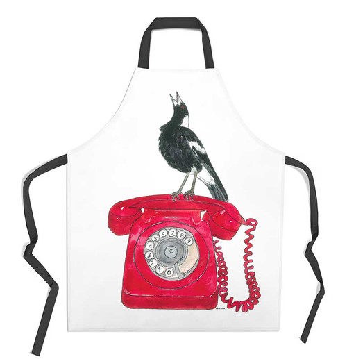 GL069_APW Call Me by Grant Lennox

Quintessentially Australian design on a apron.

Designed and made in Australia.

Art by Grant Lennox, Tasmania

Product - Apron

Material: 100% Cotton 275GSM

Style - Printed and sewn

Brand - Koton Kraft

Made In Australia