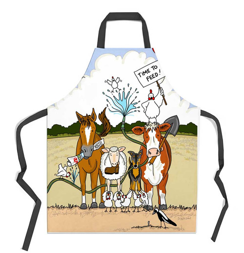 SW22_APW Time To Feed illustrated by Sally Wilson

Quintessentially Australian design on a apron.

Designed and made in Australia.

Art by Sally Wilson, NSW


Product - Apron

Material: 100% Cotton 275GSM

Style - Printed and sewn

Brand - Koton Kraft

Made In Australia