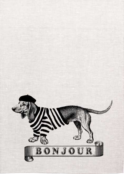 Bonjoir Dog , Printed Teatowel