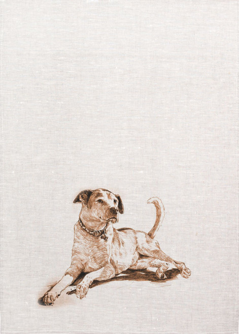 Dog Printed On Tea Towel