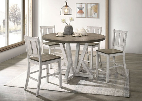 Dakota 4 Pc. Round Counter Ht. Table Set (CM3289BR-RPT-48-5PC)
