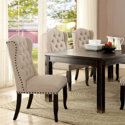 Sania 7 Pc. Dining Table Set (CM3324BK-T-3564-7PC)