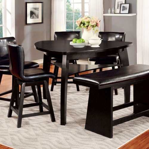 Hurley 5 Pc. Counter Ht. Table Set w/ Bench (CM3433PT-6PC)