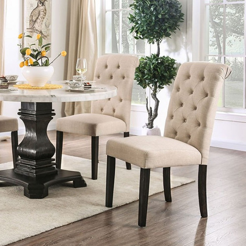 Elfredo 5 Pc. Round Dining Table Set (CM3755RT-5PC-GY)