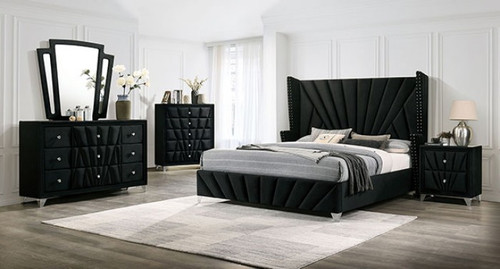 Carissa Cal.King, Black (CM7164BK-CK-BED)