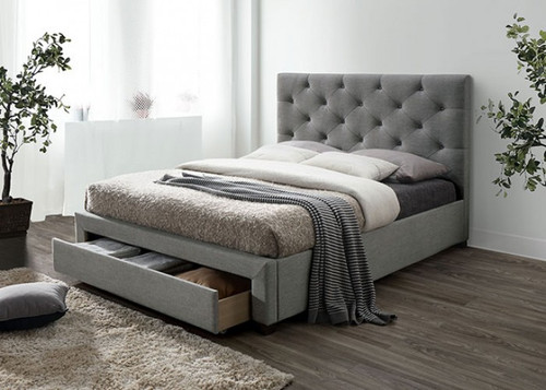 Sybella Cal.King Bed, Gray (CM7218GY-CK-BED)