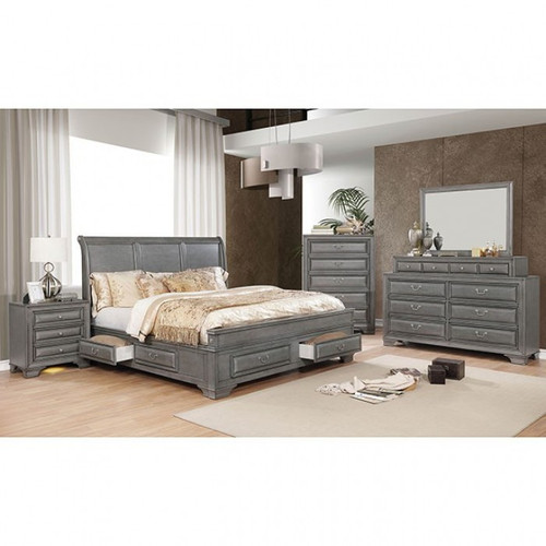Katherine 4 Pc. Queen Bedroom Set w/ Chest (CM7302GY-Q-5PC-CHEST)