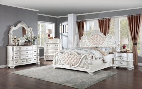 Esparanza 4 Pc. Queen Bedroom Set w/ Chest (CM7478WH-Q-5PC-CHEST)