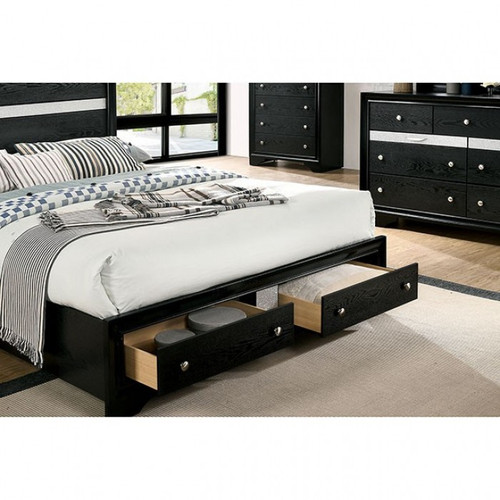 Chrissy 4 Pc. Queen Bedroom Set w/ Chest (CM7552BK-Q-5PC-CHEST)