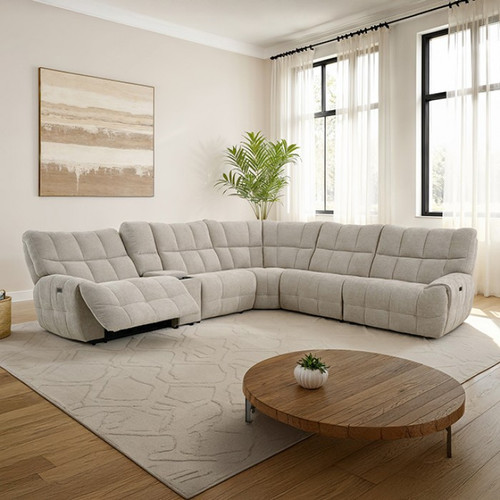 Clemens Power Sectional, Beige (CM9936BG-SECT-PM)