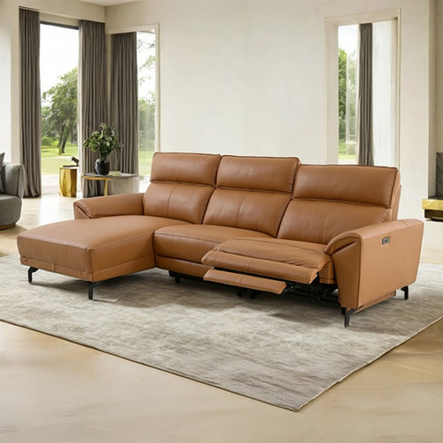 Themis Power Sectional, Left Chaise, Brown Clay (CM9937BR-SECT-PM-L)