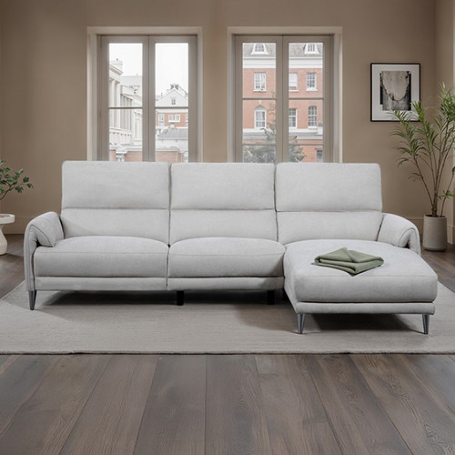 Brande Power Sectional, Right Chaise, Light Gray (CM9938LG-SECT-PM-R)