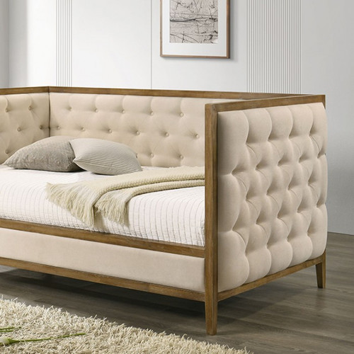 Adara Twin Daybed, Beige/Natural Oak (FM1200NT-BED)