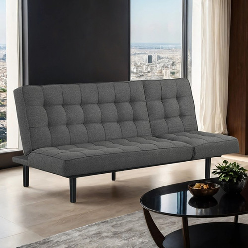 Napervill Futon Sofa, Dark Gray (FM2802DG)