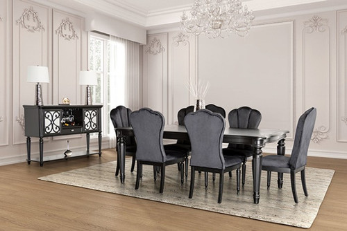 Melodi Parc 6 Pc. Dining Table Set (FM3416BK-T-7PC)