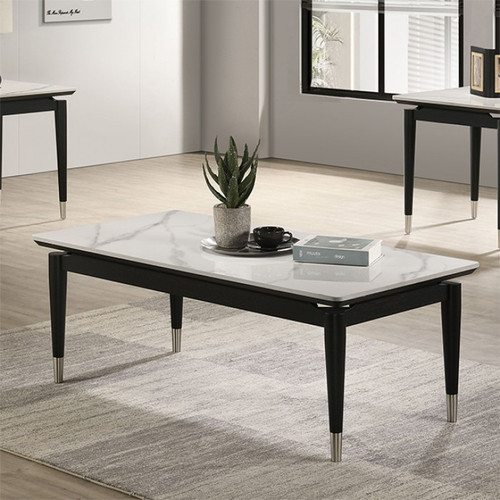 Maidstone Coffee Table, Black/White (FM42001BK-C)