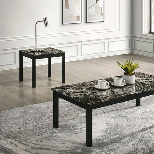 Findlay 2 Pc. Table Set, Black & White (FM42900BW-3PK)