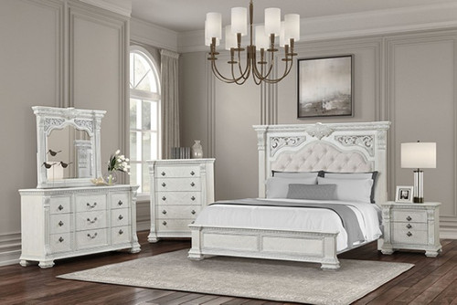Promenade 4 Pc. Queen Bedroom Set w/ Chest (FM70001WH-Q-5PC-C)