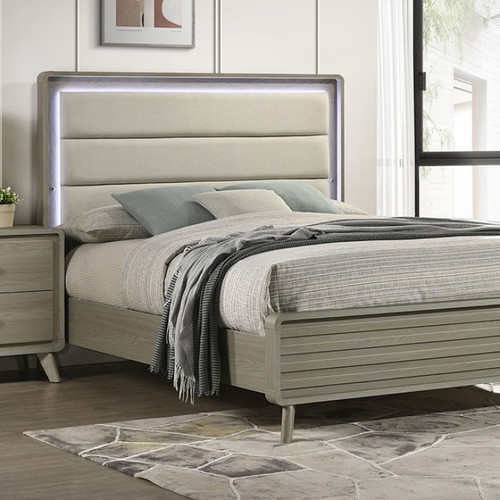 Rainier Queen Bed, Gray (FM72002GY-Q-U-BED)