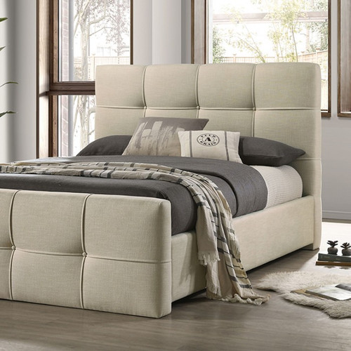 Merced E.King Bed, Beige (FM72007BG-EK-BED)