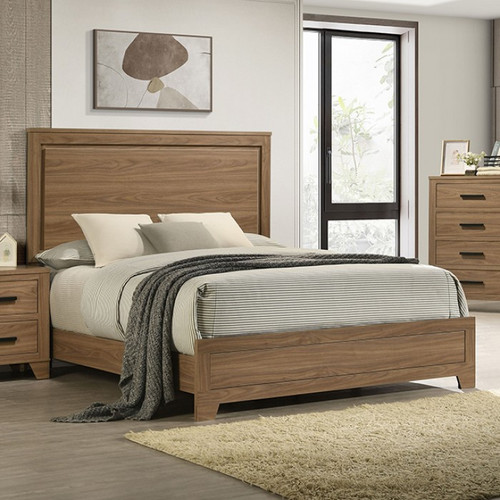 Panelli E.King Bed, Chestnut Brown (FM72017BR-EK-BED)