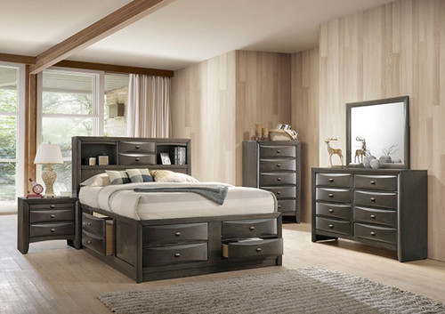 Zosimo Queen Bed, Gray (FM7210GY-Q-BED)