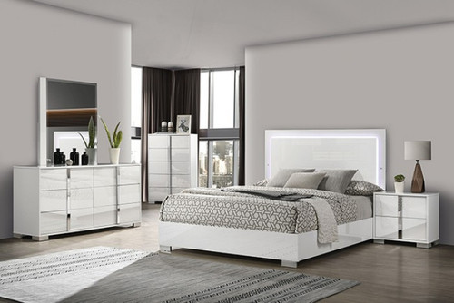 Sinistra 4 Pc. Queen Bedroom Set w/ 2NS (FM7211WH-Q-5PC-2NS)