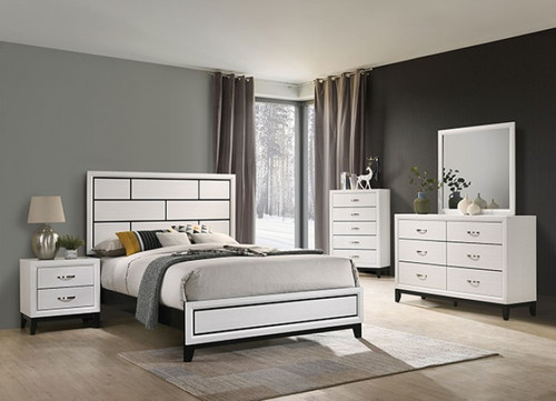 Errico 3 Pc. Queen Bedroom Set (FM7215WH-Q-4PC)