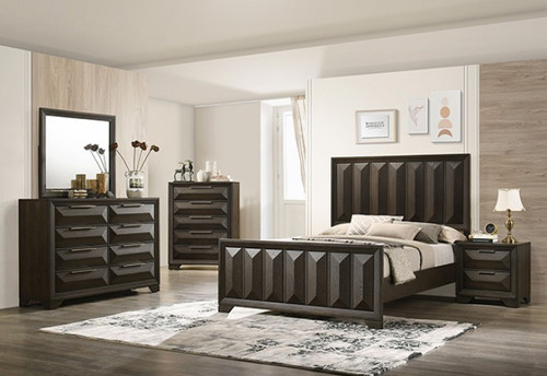 Hexham E.King Bed, Espresso (FM7232BR-EK-BED)