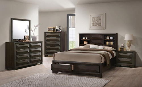 Caistor Queen Bed, Espresso (FM7233BR-Q-BED)