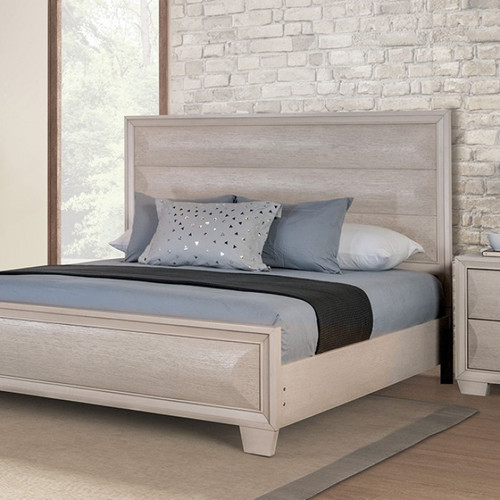 Chemnitz Queen Bed, White Oak (FM7399WH-Q-BED)
