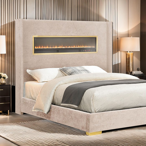 Danvers E.King Bed, White (FM74003BG-EK)
