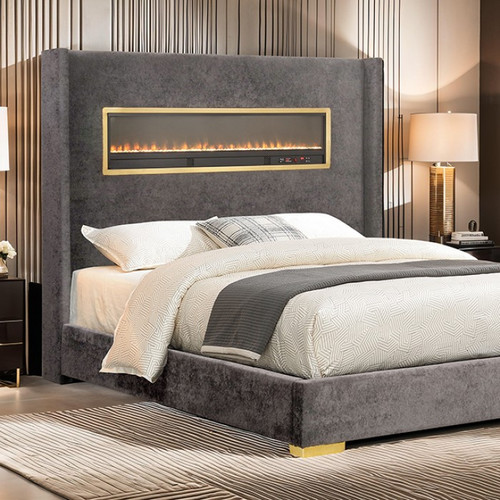 Danvers Queen Bed, Gray (FM74003GY-Q)