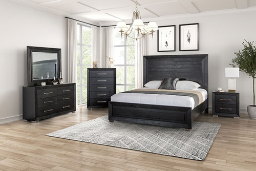 Ashbourne 4 Pc. Queen Bedroom Set w/ 2NS (FM7415BK-Q-5PC-2NS)