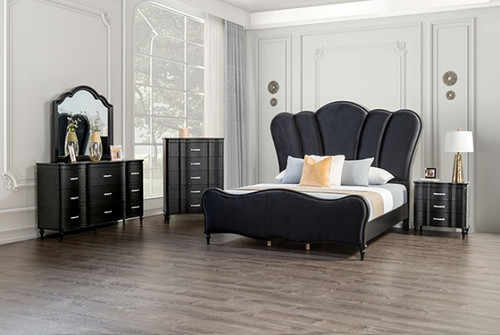 Melodi Parc 4 Pc. Queen Bedroom Set w/ Chest (FM7416BK-Q-5PC-CHEST)