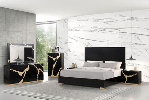 Goldsberg 3 Pc. Queen Bedroom Set (FM7425BK-Q-P-4PC)