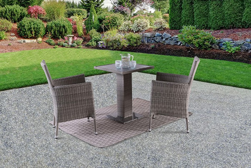 Niambi 3 Pc. Patio Dining Set, Gray (FM80004GY-3PC-06GY)