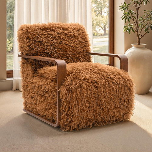 Elardo Accent Chair, Camel Brown (FM-AC6006BR)