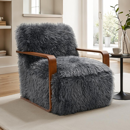 Elardo Accent Chair, Charcoal Gray (FM-AC6006DG)