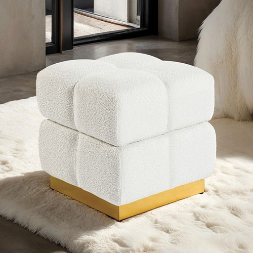 Aileen Storage Stool, Beige (FM-AC8006WH)