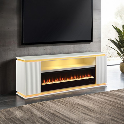 Medea 71" TV Stand w/ Electric Fireplace (FM-AC8011WH-TV)