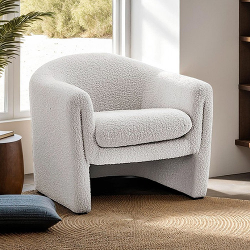 Bedale Accent Chair, White (FM-AC8016WH)