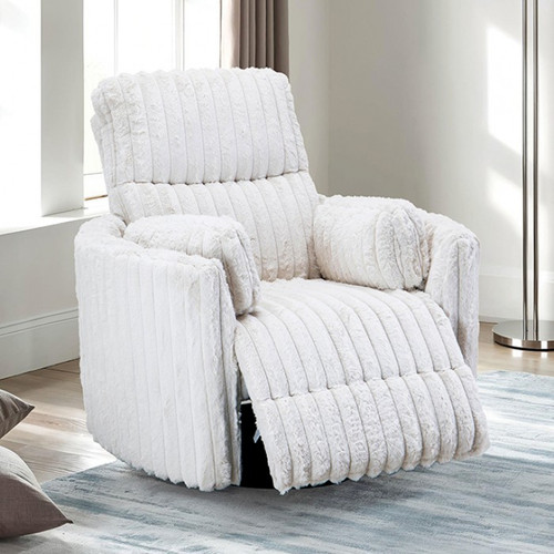 Belper Power Glider Recliner w/ Swivel, White (FM-AC8018WH-PM)
