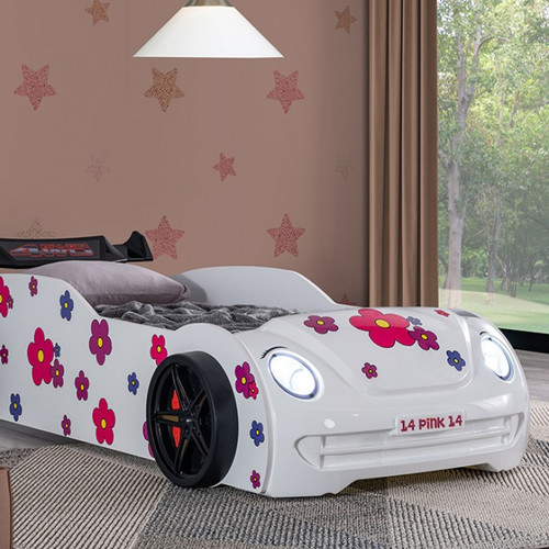 Jourley Car Bed, White (FOA7732WH-BED)