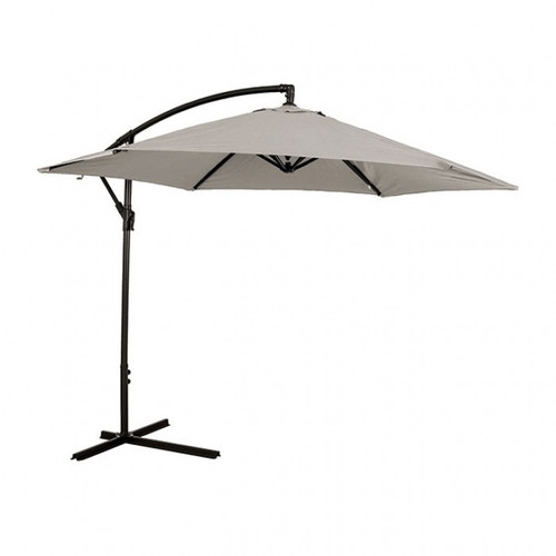 Glam Cantilever Umbrella W/Led+Base, Canvas Stone (GM-3003CS+BASE)