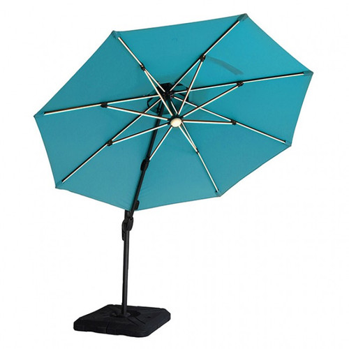 Fera 10' Round Umbrella, LED Bulb, Teal (LA-A032TL)