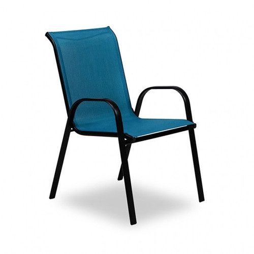 Pierro Stacking Chair (4/Stack), Blue (LA-D013BL-4PK)