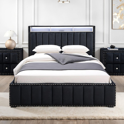 Farese Queen Bed, Black (SL7001BK-Q-BED)