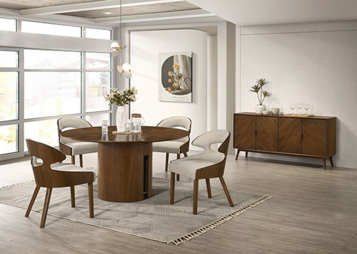 Hillerod 5 Pc. Round Dining Table Set (FM32006WN-RT-5PC)