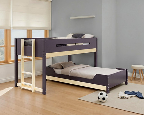 Nestor Twin/Twin Bunk Bed+Mattress (FM-BK201PR-T-BED+M6)